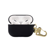 AirPods Case made of silicone with gold snap hook • Pirate Black