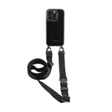Mobile phone chain set • Transparent mobile phone case with strap "BOLD" • Pirate Black