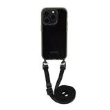 Mobile phone chain set • Transparent mobile phone case with strap "SLIM" • Pirate Black
