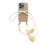 Set • SAVANNAH TAN Handyhülle mit Handykette "ROPE" in CREME