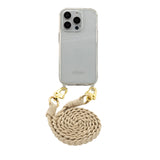 Macrame BOHO mobile phone chain • TWIST • hand-knotted • Cream