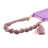 Macrame cell phone chain • NADIRA • hand-knotted • old pink