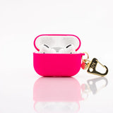 AirPods Case made of silicone with gold snap hook • Bright Rose