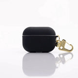 AirPods Case made of silicone with gold snap hook • Pirate Black