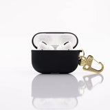 AirPods Case made of silicone with gold snap hook • Pirate Black