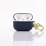 AirPods Case made of silicone with gold snap hook • Indigo