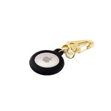AirTag Case aus Silikon mit goldenem Karabinerhaken • Pirate Black