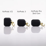 AirPods Case made of silicone with gold snap hook • Bright Rose