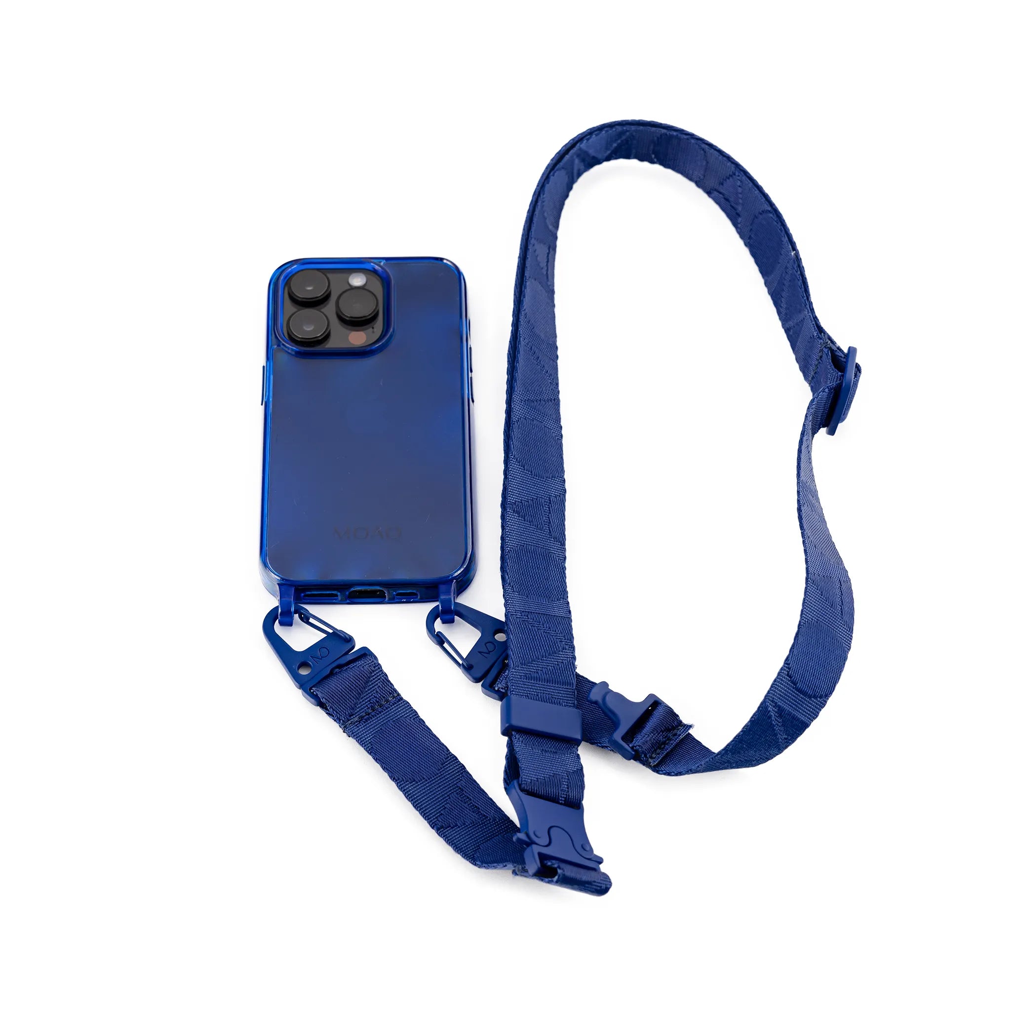 Mobile phone case with strap "BOLD" - True Blue