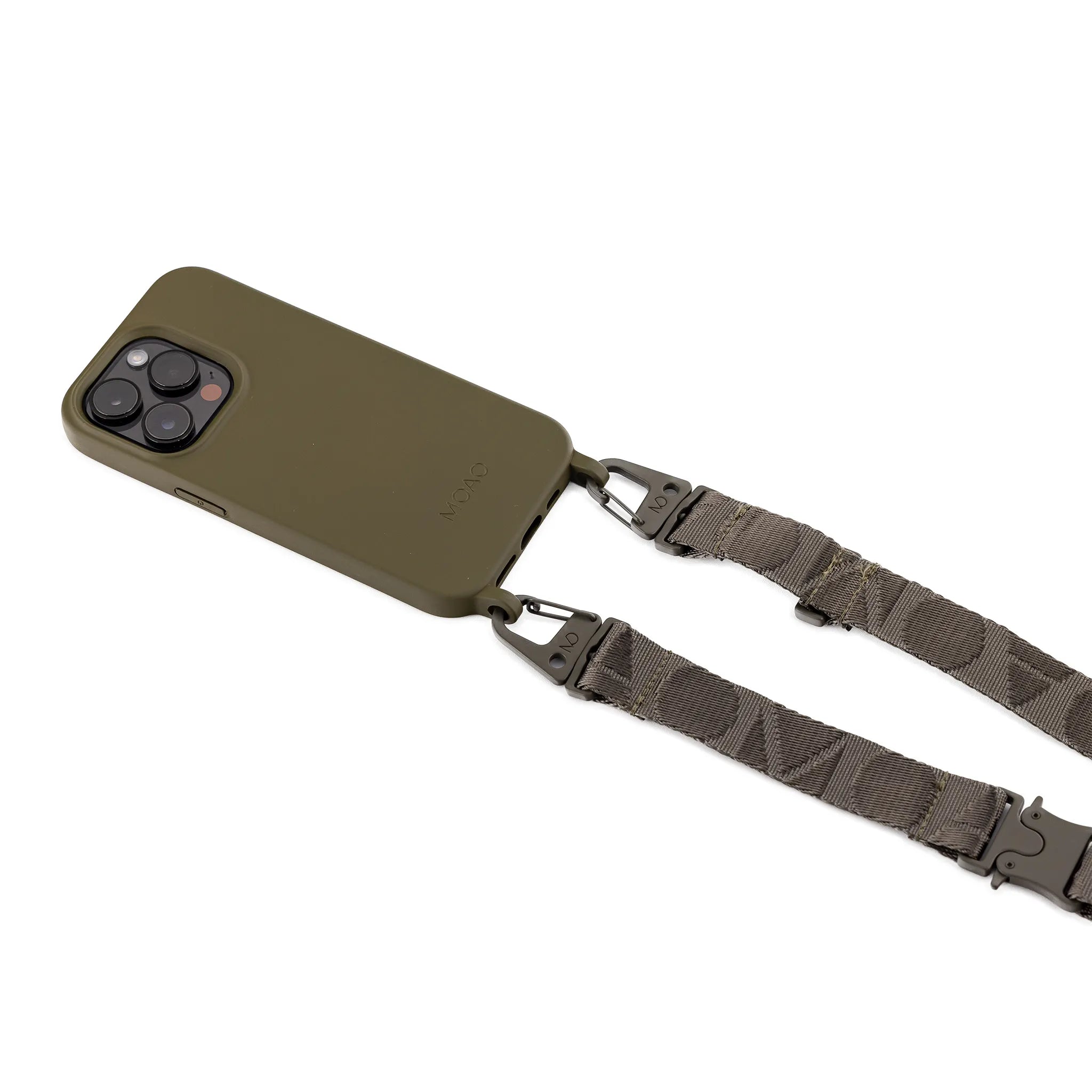 Mobile phone case with strap "BOLD" - Olive Night