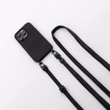 Mobile phone case with strap "SLIM" in PIRATE BLACK