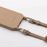 Cell phone case with strap "SLIM" in SAVANNAH TAN