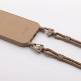 Mobile phone case with carabiner strap in SAVANNAH TAN