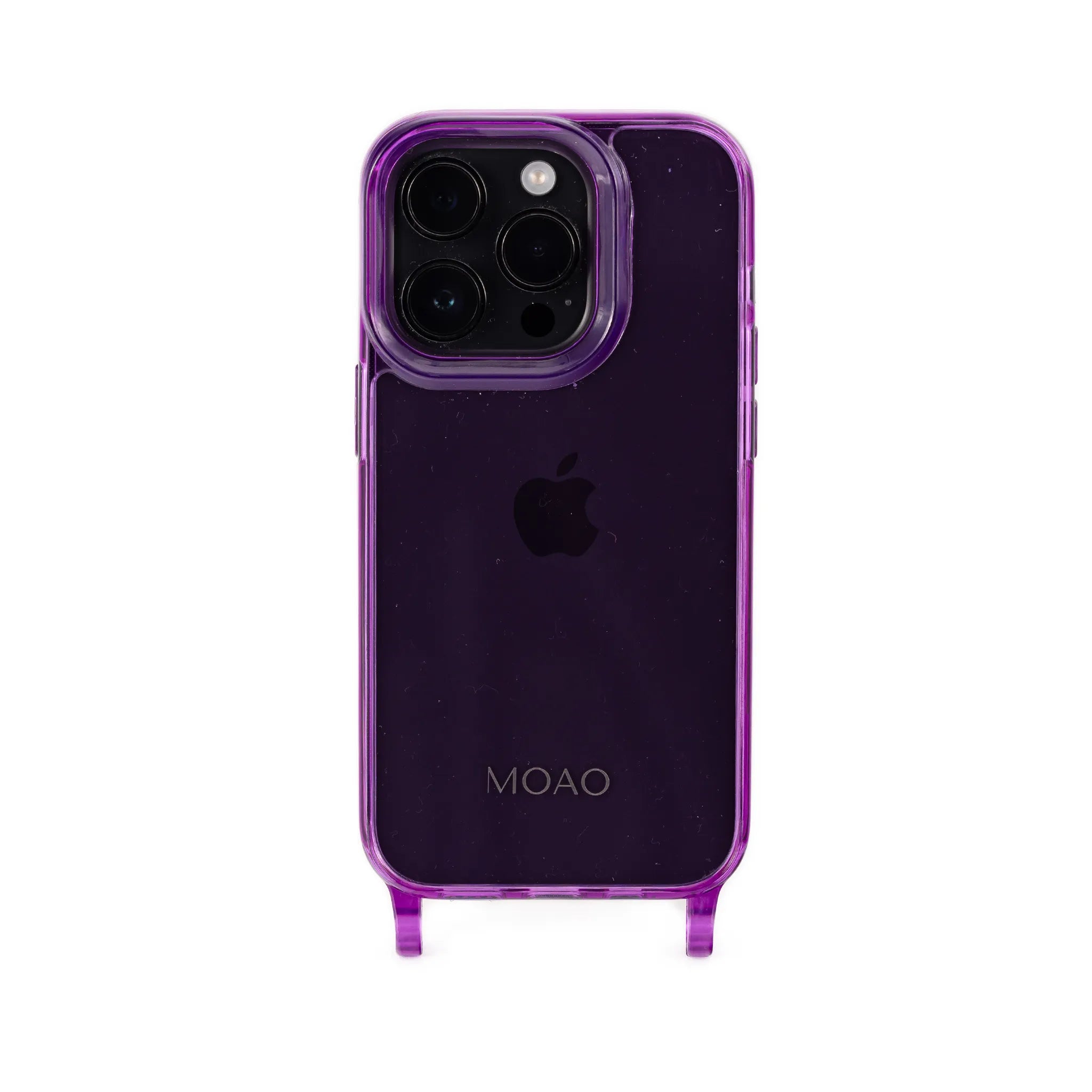 Transparent mobile phone case with eyelets