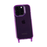 Transparent mobile phone case with eyelets