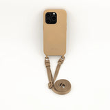 Cell phone case with strap "SLIM" in SAVANNAH TAN