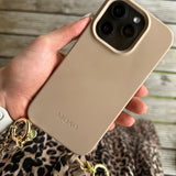 Mobile phone case with eyelets