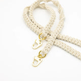 Macrame mobile phone chain • ALIYA • hand-knotted • cream