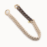 Macrame mobile phone chain • DALIA • hand-knotted • cream