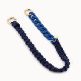 Macrame cell phone chain • DALIA • hand-knotted • indigo