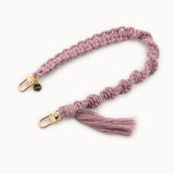 Macrame cell phone chain • NADIRA • hand-knotted • old pink