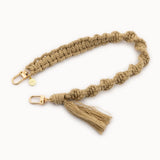 Macrame mobile phone chain • NADIRA • hand-knotted • sage