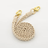 Mobile phone case with strap • Case "CLEAR" + Macrame strap "TWIST" in cream