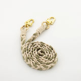 Cell phone case with strap • Case "CLEAR" + Macrame strap "TWIST" in cream-sage