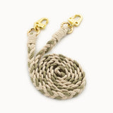 Macrame BOHO mobile phone chain • TWIST • hand-knotted • cream-sage