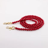 Cell phone case with pearl necklace "SOLO" in FIERY RED