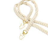 Macrame mobile phone chain • ALIYA • hand-knotted • cream
