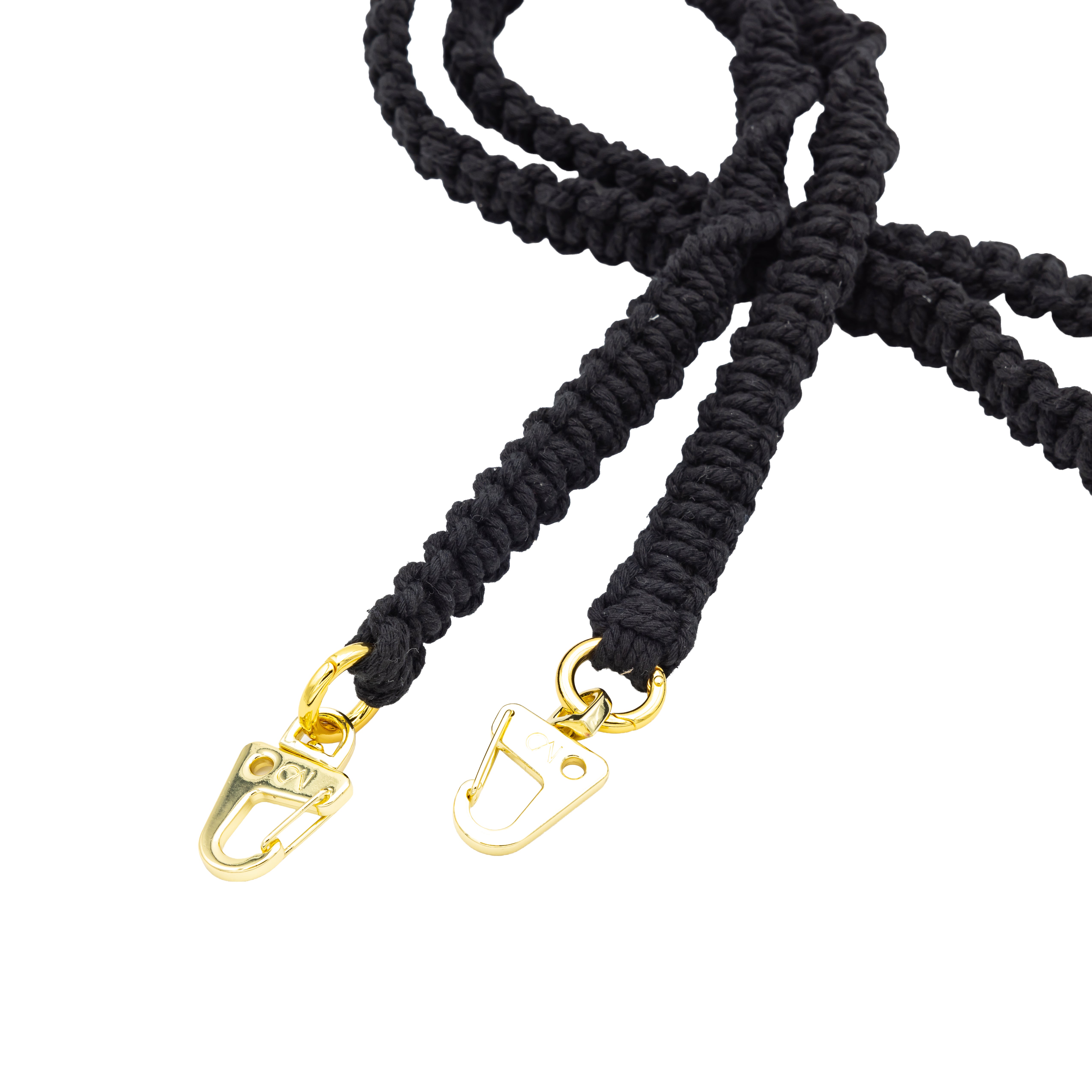 BOHO Makramee Band • ALIYA • handgeknüpft • Handykette •  Gurt • Pirate Black